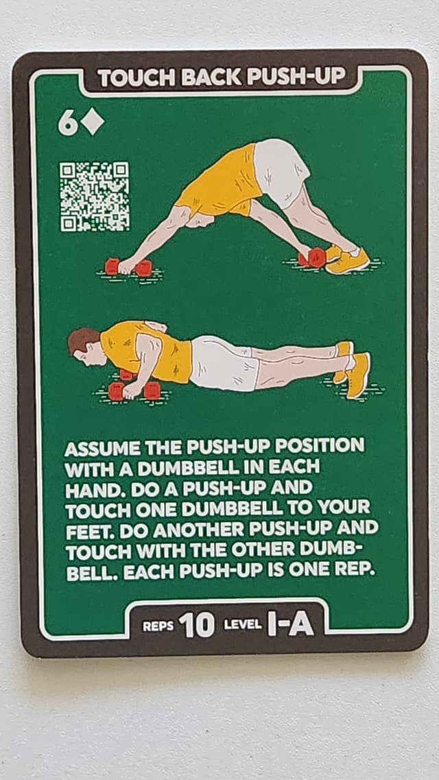 Illustration of TOUCH BACK PUSH-UP exercise