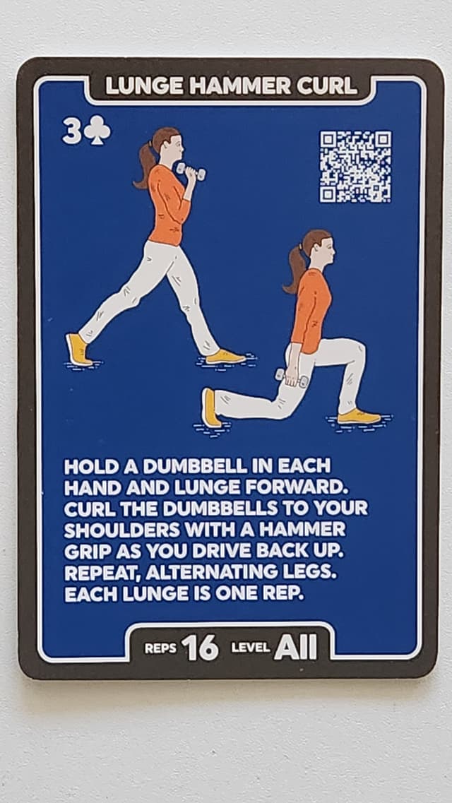 Illustration of LUNGE HAMMER CURL exercise