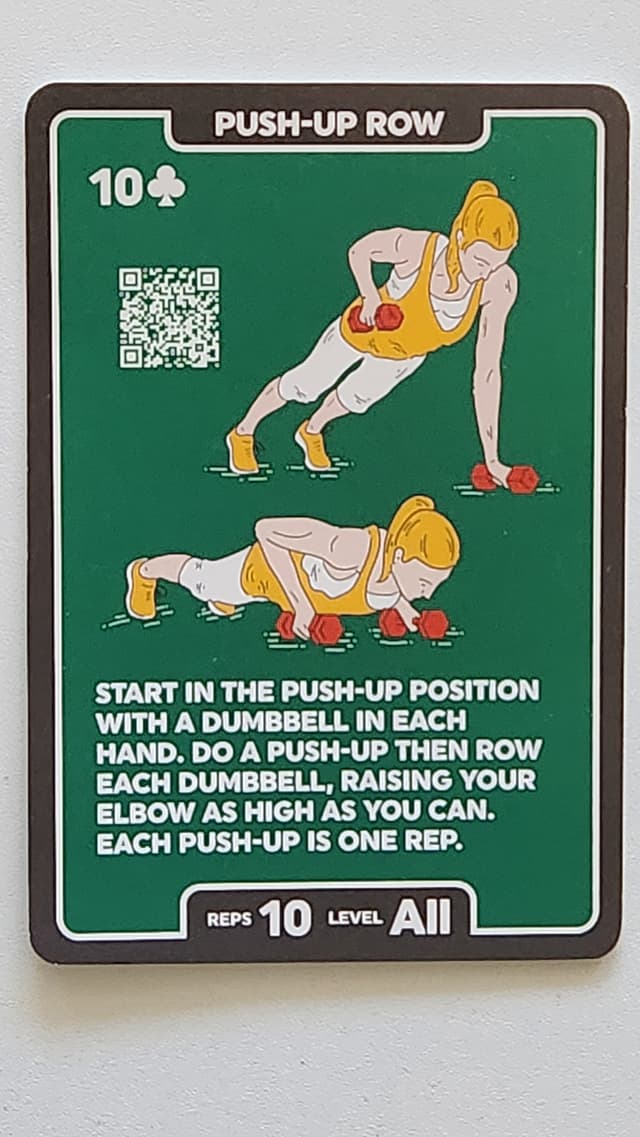 Illustration of PUSH-UP ROW exercise