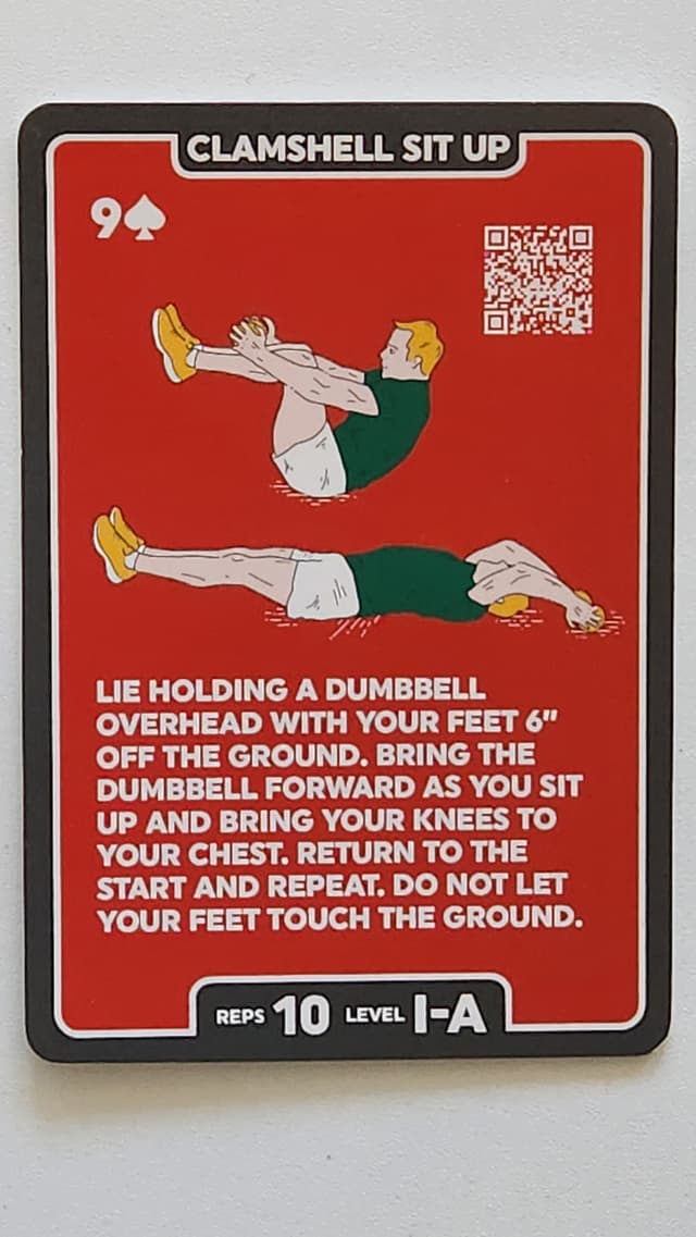 Illustration of CLAMSHELL SIT UP exercise