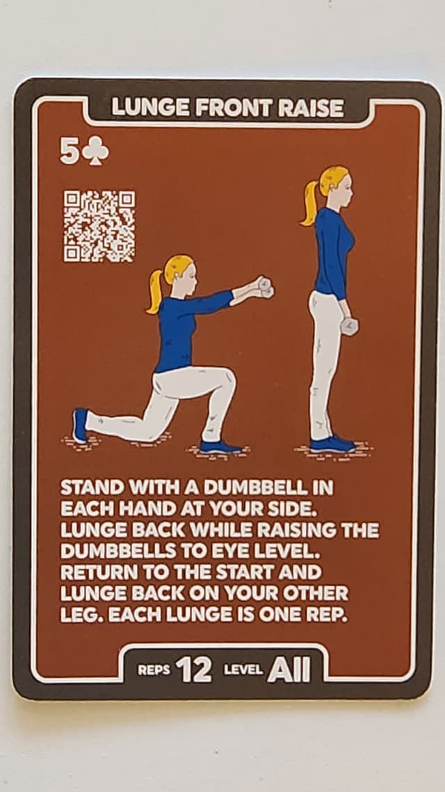 Illustration of LUNGE FRONT RAISE exercise