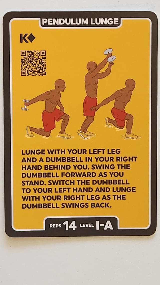 Illustration of PENDULUM LUNGE exercise