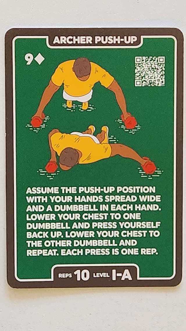 Illustration of ARCHER PUSH-UP exercise