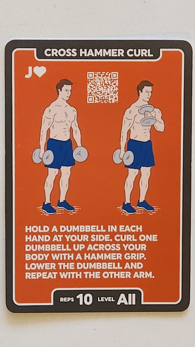 Illustration of CROSS HAMMER CURL exercise