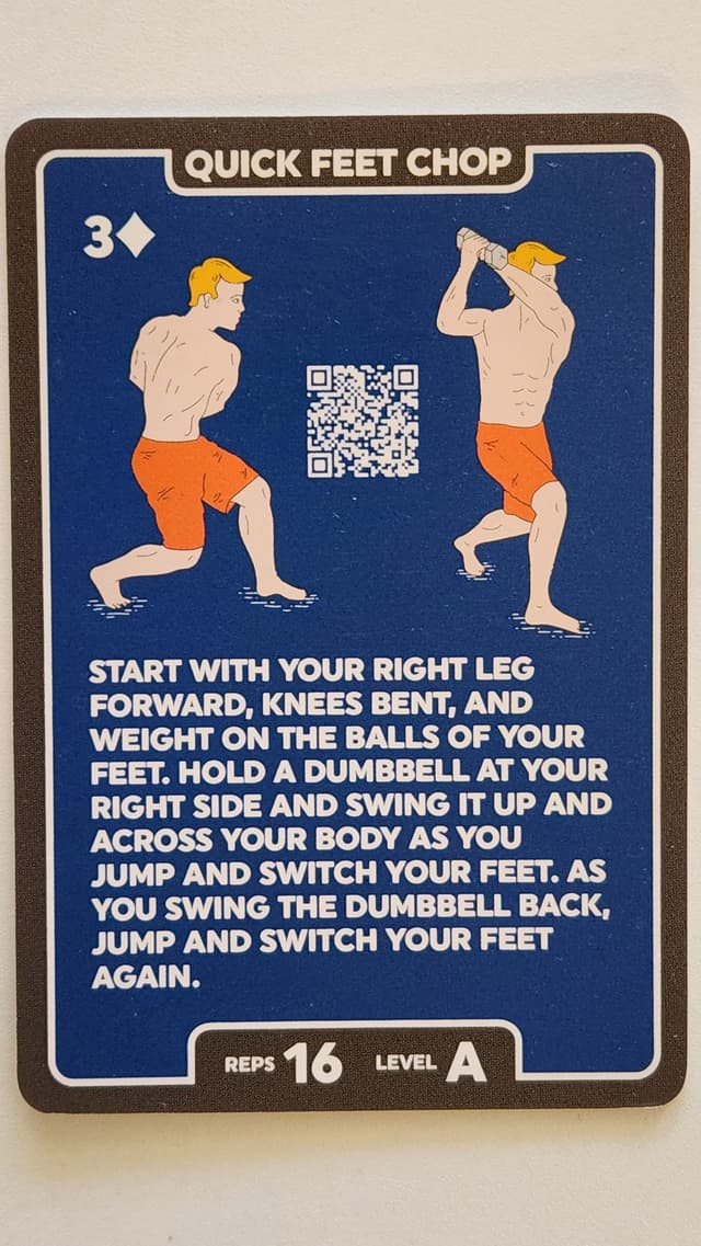 Illustration of QUICK FEET CHOP exercise