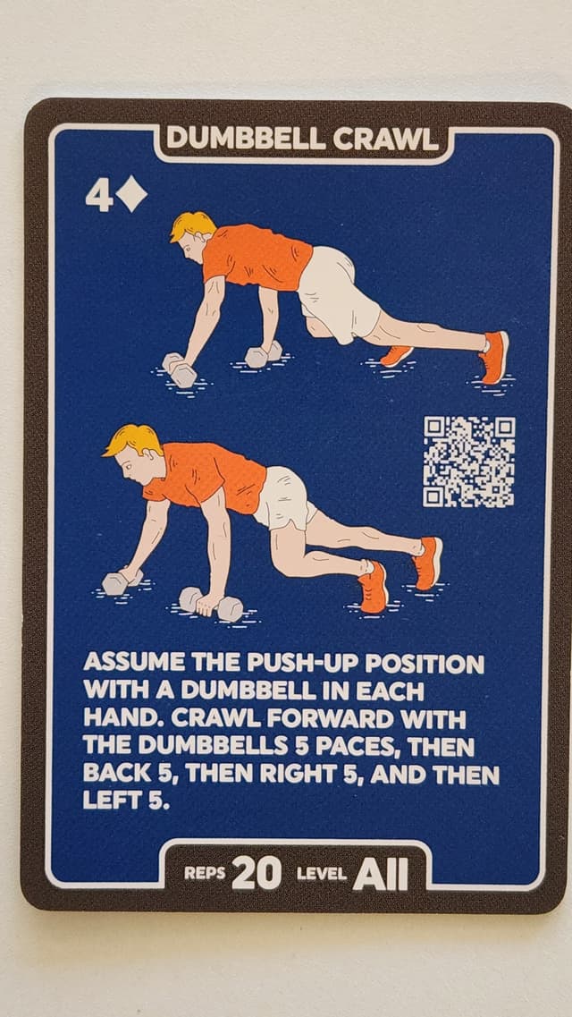 Illustration of DUMBBELL CRAWL exercise